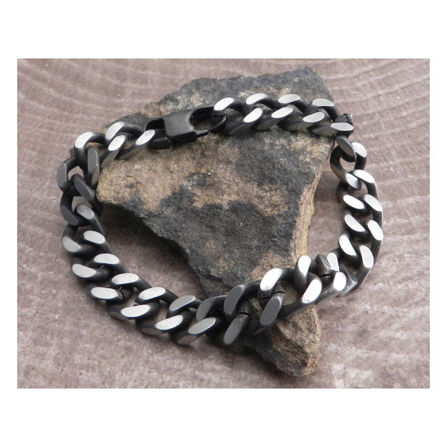 Amigaz Cuban Flat File Stainless Steel Bracelet Biker Jewelry Amigaz
