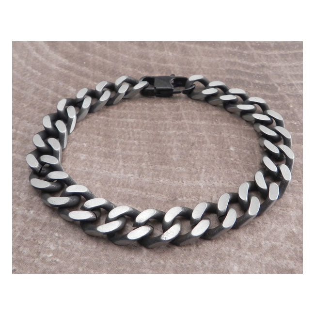 Amigaz Cuban Flat File Stainless Steel Bracelet Biker Jewelry Amigaz