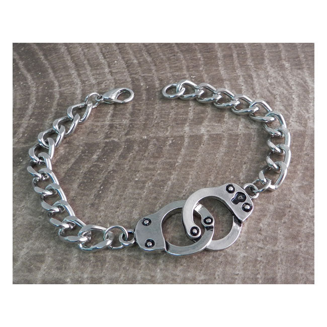 Amigaz Handcuff Curb Chain Bracelet Biker Jewelry Amigaz