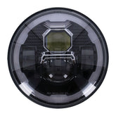 Bright, 7" Led Headlamp Unit. Black Headlamps Mcs