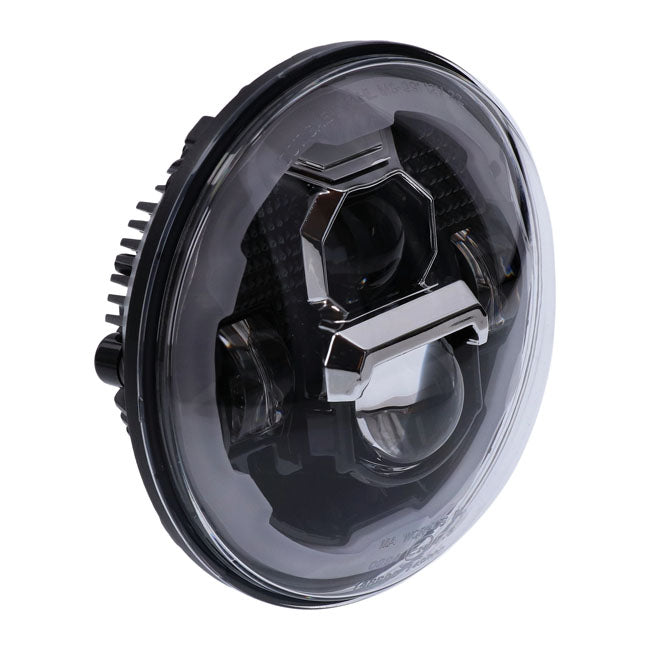 Bright, 7" Led Headlamp Unit. Black Headlamps Mcs