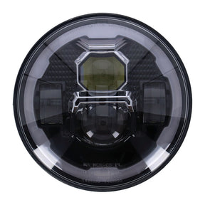 Bright, 7" Led Headlamp Unit. Black Headlamps Mcs
