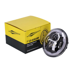 Bright, 7" Led Headlamp Unit. Black Headlamps Mcs