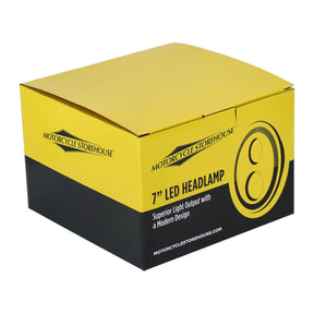 Bright, 7" Led Headlamp Unit. Black Headlamps Mcs