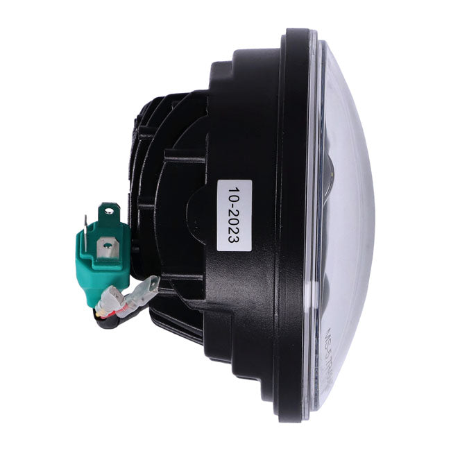 Bright, 5.3/4" Led Headlamp Unit. Black Headlamps Mcs