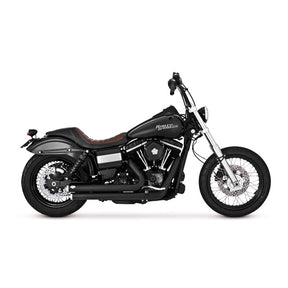 Vance & Hines Big Shots Exhaust, Black - 06-17 Dyna Full Exhaust System Vance & Hines