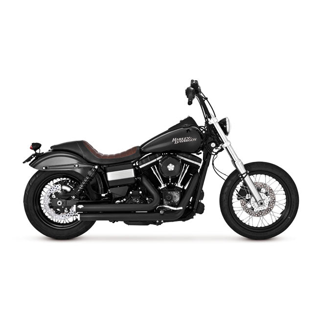 Vance & Hines Big Shots Exhaust, Black - 06-17 Dyna Full Exhaust System Vance & Hines