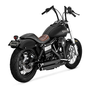 Vance & Hines Big Shots Exhaust, Black - 06-17 Dyna Full Exhaust System Vance & Hines