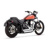 Vance & Hines Shortshots Staggered Exhaust, Chrome - 12-17 Softail Full Exhaust System Vance & Hines