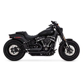 Vance & Hines Shortshots Staggered Exhaust, Black - 18+ Softail (Street Bob/Heritage) Full Exhaust System Vance & Hines