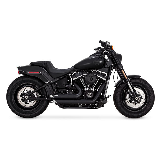 Vance & Hines Shortshots Staggered Exhaust, Black - 18+ Softail (Street Bob/Heritage) Full Exhaust System Vance & Hines