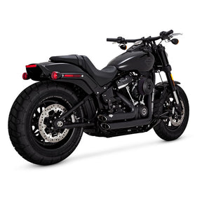 Vance & Hines Shortshots Staggered Exhaust, Black - 18+ Softail (Street Bob/Heritage) Full Exhaust System Vance & Hines