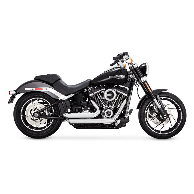 Vance & Hines Shortshots Staggered Exhaust, Chrome - 18+ Softail (Street Bob/Heritage) Full Exhaust System Vance & Hines