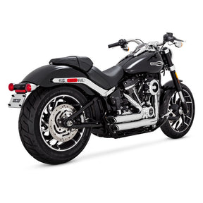 Vance & Hines Shortshots Staggered Exhaust, Chrome - 18+ Softail (Street Bob/Heritage) Full Exhaust System Vance & Hines