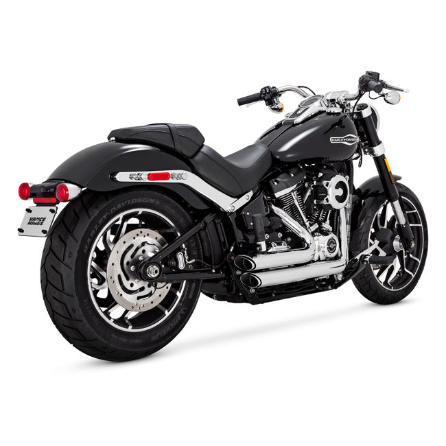 Vance & Hines Shortshots Staggered Exhaust, Chrome - 18+ Softail (Street Bob/Heritage) Full Exhaust System Vance & Hines