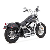 Vance & Hines Shortshots Staggered Exhaust, Chrome - 12-17 Dyna Full Exhaust System Vance & Hines