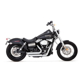 Vance & Hines Shortshots Staggered Exhaust, Chrome - 12-17 Dyna Full Exhaust System Vance & Hines