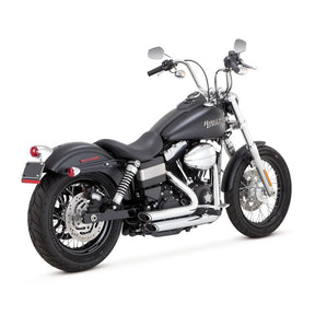 Vance & Hines Shortshots Staggered Exhaust, Chrome - 12-17 Dyna Full Exhaust System Vance & Hines