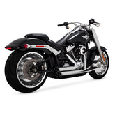 Vance & Hines Shortshots Staggered Exhaust, Chrome - 18+ Softail (Fat Boy/Breakout) Full Exhaust System Vance & Hines