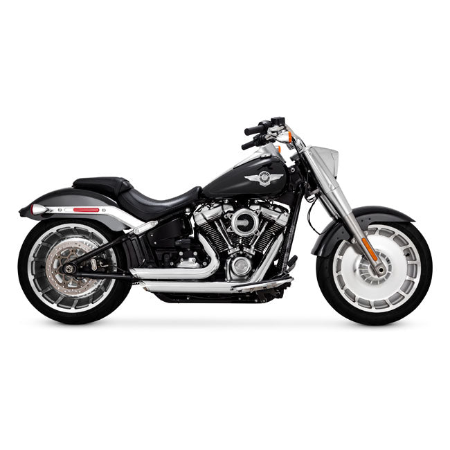 Vance & Hines Shortshots Staggered Exhaust, Chrome - 18+ Softail (Fat Boy/Breakout) Full Exhaust System Vance & Hines