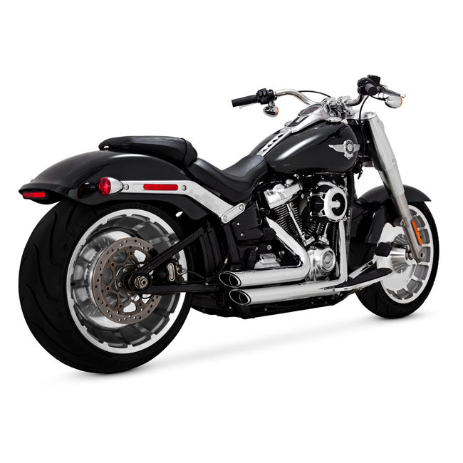 Vance & Hines Shortshots Staggered Exhaust, Chrome - 18+ Softail (Fat Boy/Breakout) Full Exhaust System Vance & Hines