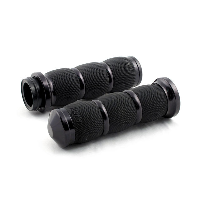 Avon Grips Grips Air Cushion Black Throttle By Wire Grips Avon Grips