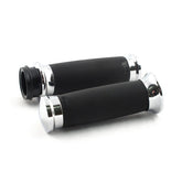 Custom Contour Grips TBW, Chrome - 08+ Dyna & Softail & Touring Grips Avon Grips