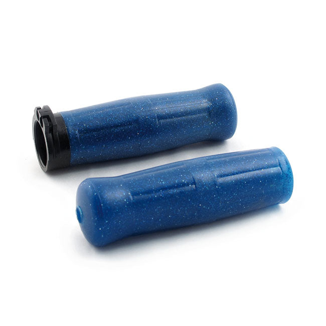 Avon Old School grips coke bottle look, blue sparkle Grips Avon Grips