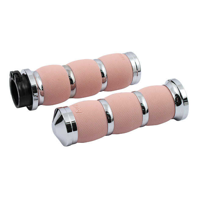 Avon air cushioned grips, chrome/pink Grips Avon Grips