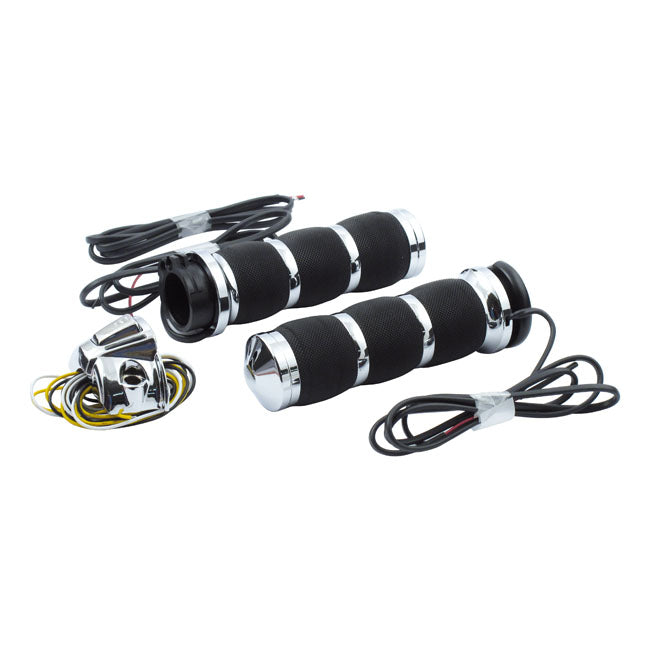 Avon, Heated Air Cushion Grips. Chrome GRIPS Avon Grips