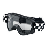 Biltwell Moto 2.0 Checkers goggles black/white Eyewear Biltwell