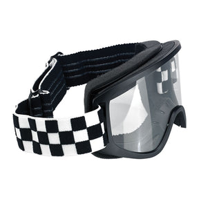 Biltwell Moto 2.0 Checkers goggles black/white Eyewear Biltwell