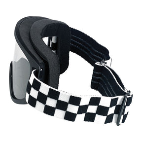 Biltwell Moto 2.0 Checkers goggles black/white Eyewear Biltwell