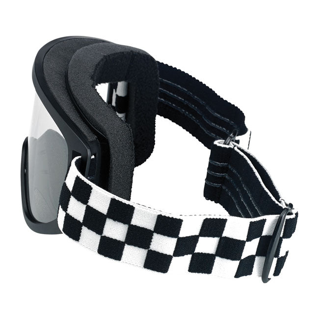 Biltwell Moto 2.0 Checkers goggles black/white Eyewear Biltwell
