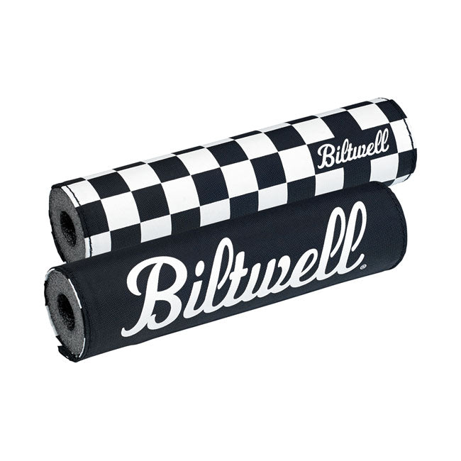 Biltwell Moto Bar Pad Checkers / Script Black Handlebar Misc Biltwell