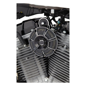 Arlen Ness, billet horn kit, Beveled. Black CC Horns Arlen Ness