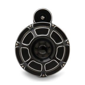 Arlen Ness, billet horn kit, Beveled. Black CC Horns Arlen Ness