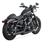 Vance & Hines Slip-On Twin Slash 3", Black - 14-22 Sportster Exhaust Slip-Ons And Mufflers Vance & Hines