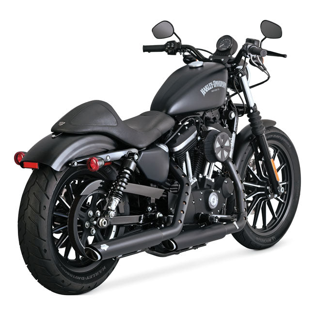 Vance & Hines Slip-On Twin Slash 3", Black - 14-22 Sportster Exhaust Slip-Ons And Mufflers Vance & Hines