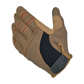 Biltwell Moto Gloves, Brown/Orange Gloves Biltwell