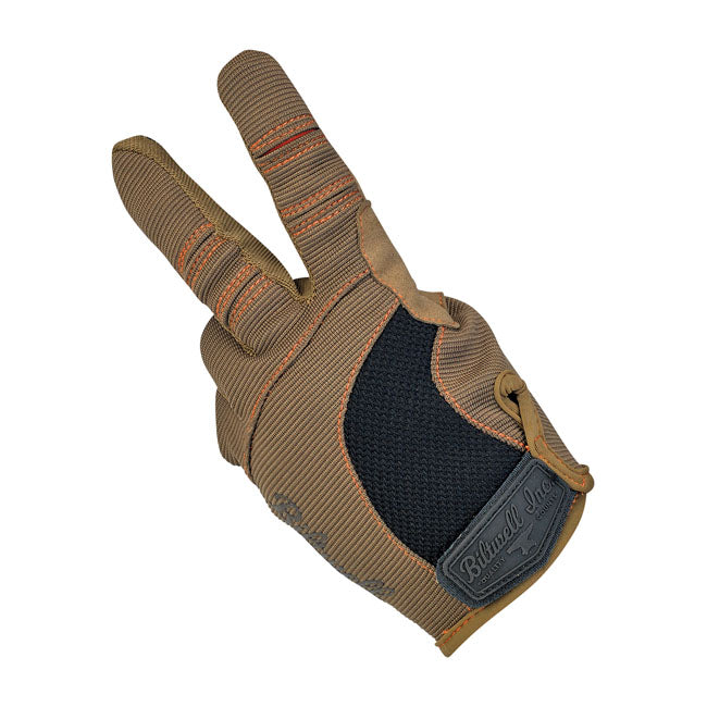 Biltwell Moto Gloves, Brown/Orange Gloves Biltwell