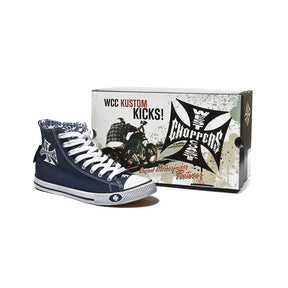WCC Warrior hi-tops shoes navy Shoes West Coast Choppers