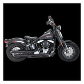 Vance & Hines Slip-On Twin Slash 3", Black - 10-17 Softail (Deluxe/Slim/Crossbone) Exhaust Slip-Ons And Mufflers Vance & Hines