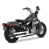 Vance & Hines Slip-On Twin Slash 3", Chrome - 10-17 Softail (Deluxe/Slim/Crossbone) Exhaust Slip-Ons And Mufflers Vance & Hines