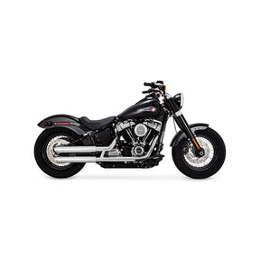 Vance & Hines Slip-On Twin Slash 3", Chrome - 18-23 +18 Softail (Street Bob/Fat Boy) Exhaust Slip-Ons And Mufflers Vance & Hines