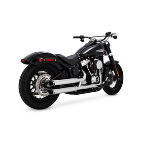 Vance & Hines Slip-On Twin Slash 3", Chrome - 18-23 +18 Softail (Street Bob/Fat Boy) Exhaust Slip-Ons And Mufflers Vance & Hines