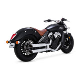 Vance & Hines Slip-On Twin Slash 3", Chrome - Scout Exhaust Slip-Ons And Mufflers Vance & Hines