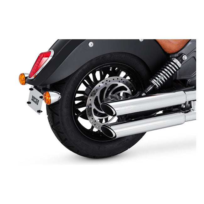 Vance & Hines Slip-On Twin Slash 3", Chrome - Scout Exhaust Slip-Ons And Mufflers Vance & Hines