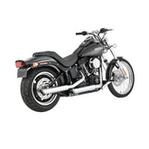 Vance & Hines Slip-On Twin Slash 3", Chrome - 10-17 Softail (Standard/Heritage) Exhaust Slip-Ons And Mufflers Vance & Hines