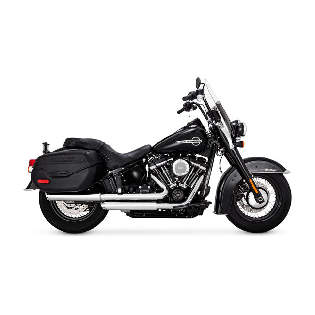 Vance & Hines Slip-On Twin Slash 3", Chrome - 18-22 18+ Softail (Heritage) Exhaust Slip-Ons And Mufflers Vance & Hines